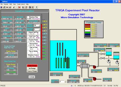 TRIGA Simulator screen shot